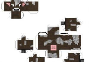 Minecraft Cow Template Baby Cow Papercraft Template Crafts Pinterest Baby