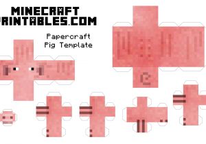 Minecraft Cow Template Free Printable Minecraft Pig Papercraft Template Print