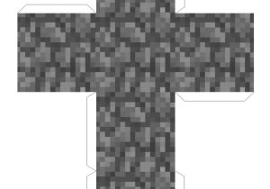Minecraft Cut Out Templates Minecraft Printable Cobblestone Block Template Minecraft