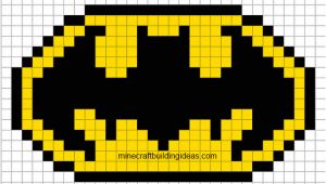 Minecraft Pixel Art Templates Batman Batman Logo