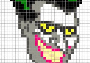 Minecraft Pixel Art Templates Batman Joker Head Batman Perler Pixel Art Perler Bead Action
