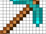 Minecraft Skin Template Grid Minecraft Diamond Pickaxe Grid I Love It Pinterest
