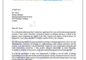 Mining Cover Letter No Experience Cover Letters Mining Olala Propx Co