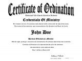 Minister License Certificate Template 10 Best Images Of Sample Ministers License Certificate