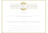 Minister License Certificate Template Minister 39 S License Certificate ordination Christian