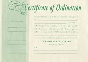 Minister License Certificate Template ordination for Minister B H Publishing Group