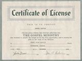 Minister License Certificate Template Search Results for ordained Minister Certificate License
