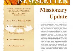 Missionary Newsletter Templates Fall Missionary Update Newsletter Template Newsletter