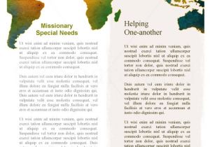 Missionary Newsletter Templates Missionary Outreach Church Newsletter Template
