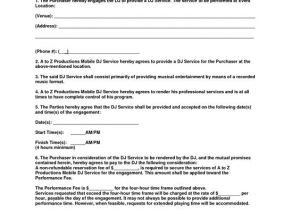 Mobile Dj Contract Template Mobile Dj Contract Mobile Contract Pic 21 Places to