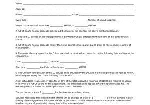 Mobile Dj Contract Template Sample Dj Contract 14 Examples In Word Pdf Google