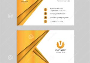 Mobile Shop Visiting Card Background Creative Gold Color Business Card Design Stock Vector