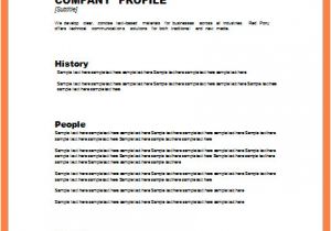 Model Company Profile Template 5 Model Company Profile Template Company Letterhead