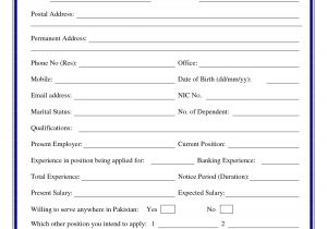 Model Job Application Resume Job Application form Doc Job Application form