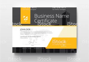 Modern Business Card Design Templates Ein Modernes Business Zertifikat Vorlage Layout Mit Gelb Und