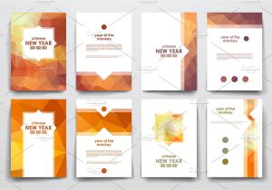 Modern Chinese New Year Card Chinese New Year Brochures Year Chinese Brochures Templates