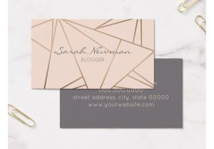 Modern Elegant Business Card Design Faux Rose Gold Elegant Modern Minimalist Geometric Business