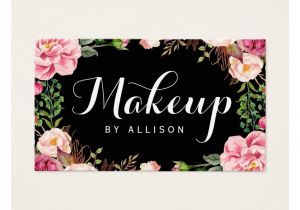 Modern Flower Card Wrap Die Makeup Artist Modern Script Girly Floral Wrapping Business