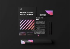 Modern Id Card Design Psd Modern Branding Stationery Identity Psd Mockup Mockup Hunt