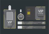 Modern Id Card Design Template Vip Pass Id Card Template Vip Pass for event Template Flat
