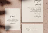 Modern Invitation Card for Wedding Chic Clean Minimalist Modern Simple Printable Signature Font