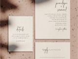 Modern Invitation Card for Wedding Chic Clean Minimalist Modern Simple Printable Signature Font