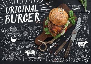Modern Lunch Home Menu Card original Burger Font Com Imagens Cardapio De Hambaorguer