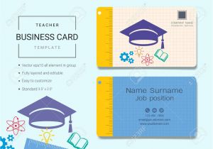 Modern Name Card Free Template Teacher Business Card or Name Card Template Simple Style Also