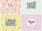 Modern Thank You Card Template Happy Cards Set 3 Templates
