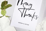 Modern Thank You Card Template Modern Script Wedding Thank You Card Template Hand Lettered
