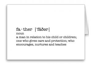 Modern toss Father S Day Card the Definition Of A Father Best Dad In the World Card