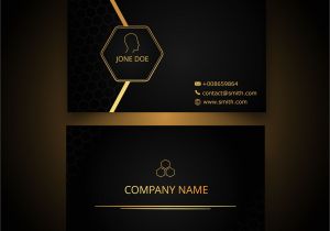 Modern Vertical Business Card Designs Business Card Gloden and Black with Images Vertical