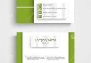 Modern Visiting Card Design Vector Modern Green Light Business Card Template Stock Vector