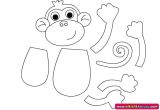 Monkey Body Template Crafts Actvities and Worksheets for Preschool toddler and