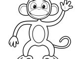 Monkey Body Template Printable Monkey Clipart Coloring Pages Cartoon Crafts