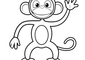 Monkey Body Template Printable Monkey Clipart Coloring Pages Cartoon Crafts