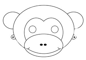 Monkey Face Template for Cake Monkey Face Printable
