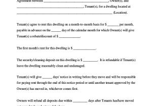 Month to Month Contract Template Month to Month Rental Agreement Template 8 Free Word