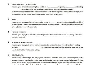 Month to Month Rental Contract Template Month to Month Rental Agreement Template 13 Free Word