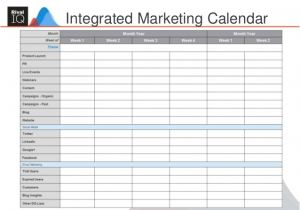 Monthly Marketing Calendar Template Building An Integrated Marketing Plan