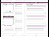 Monthly organiser Template Half Size Monthly Planner Printables