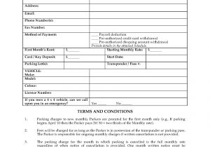 Monthly Parking Contract Template Canada Monthly Employee Parking Contract Legal forms and
