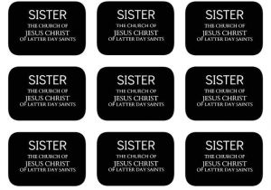 Mormon Missionary Name Tag Template All Things Bright and Beautiful Elder Sister Missionary