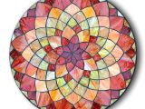 Mosaic Templates Online Stained Glass Mosaic Dahlia Flower Mandala Design by Kasia
