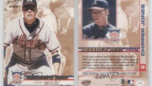 Most Expensive Modern Baseball Card Details About 2001 Pacific Nl Decade S Best Chipper Jones 17 Hof