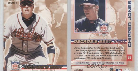 Most Expensive Modern Baseball Card Details About 2001 Pacific Nl Decade S Best Chipper Jones 17 Hof