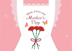 Mother Day Greeting Card Design Mother S Day Cute Greeting Card with Apron