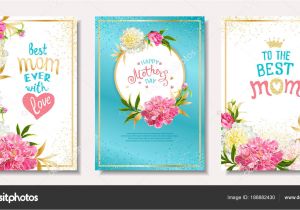 Mother Day Greeting Card Design Set Cards Mothers Day Stock Vector A C Ledelena 188882430