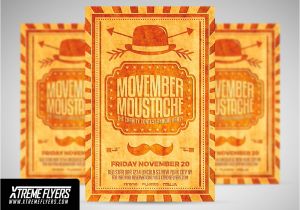 Movember Email Template Movember Moustache Flyer Flyer Templates On Creative Market