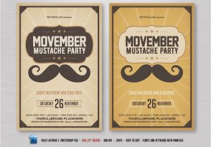 Movember Email Template Movember Mustache Flyer Flyer Templates Creative Market